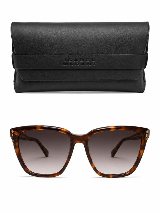 Isabel Marant Accessories - Isabel Marant Tortoiseshell Sunglasses with Black Leather Case